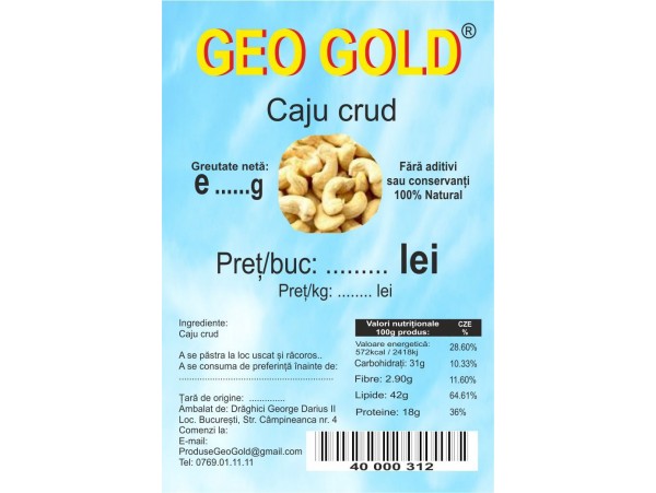 GEO GOLD - Caju crud 200 g