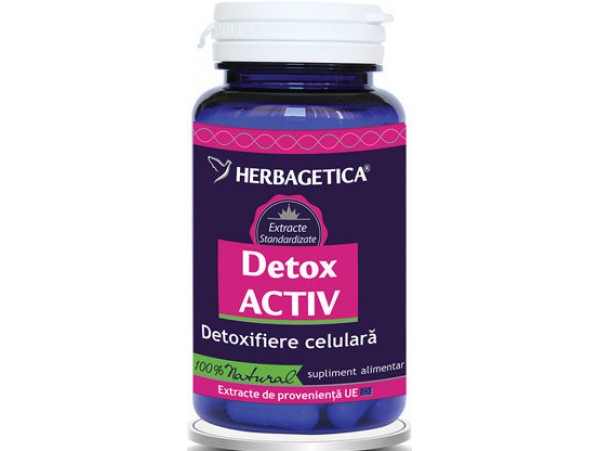 Herbagetica - Detox Activ pachet 60+30 cps