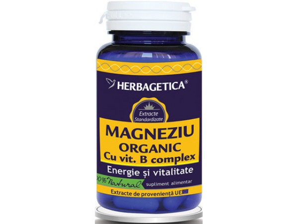 Herbagetica - Magneziu organic pachet 60cps + 10 cps