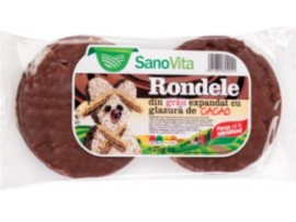 Sanovita - Rondele glazurate cu cacao 75 gr